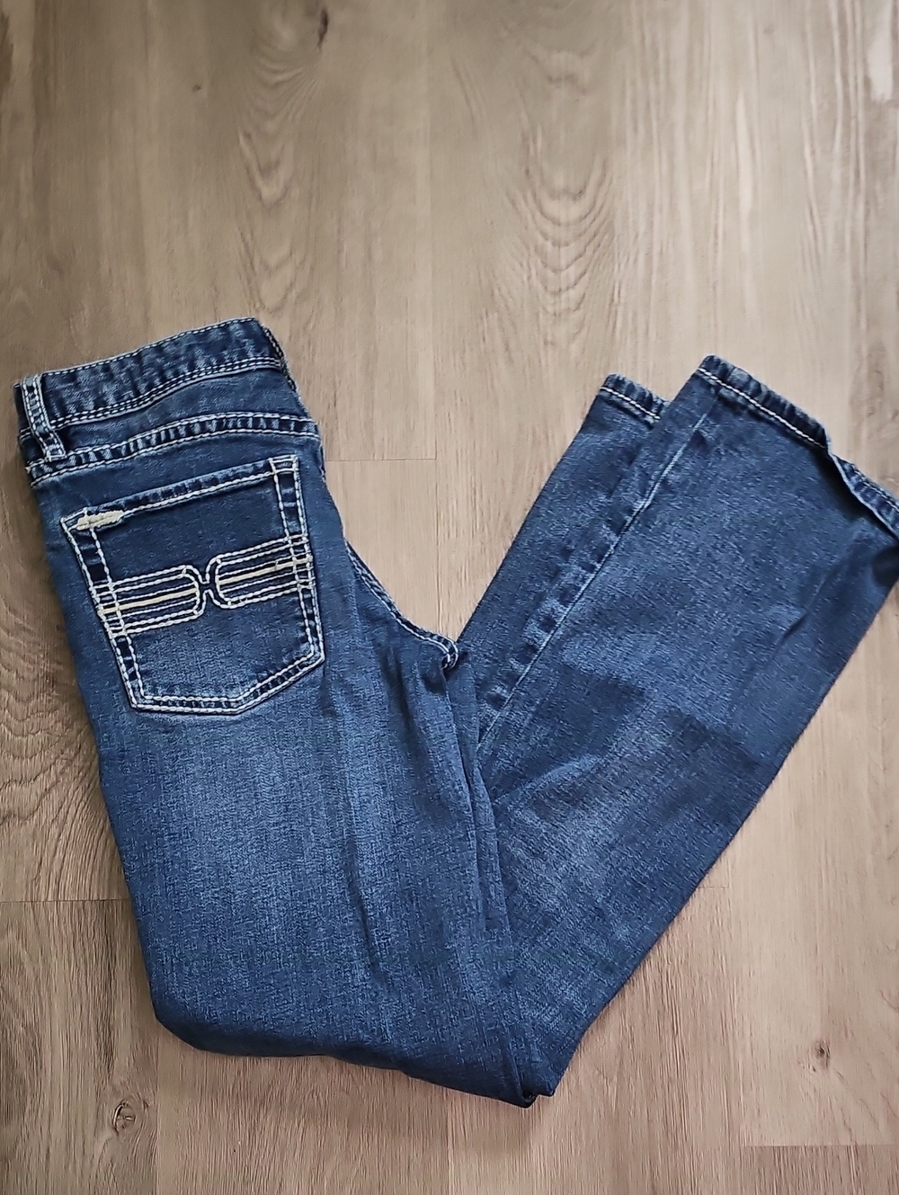 Hooey Blue Denim Jeans with Orange Label